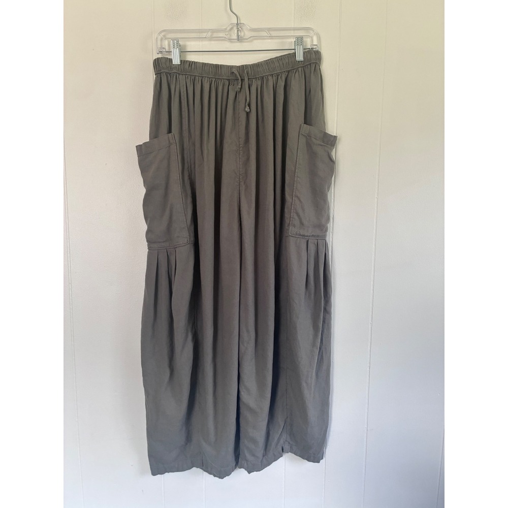 Free People Linen Blend Harem boho Cargo Pants Gray Size Medium